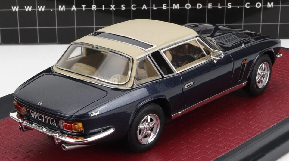wonderful modelcar JENSEN INTERCEPTOR SIII COUPE 1975 - blue/beige  - 1/43 - Image 2 of 3
