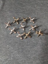 Vintage 10 Jacks Silver Metal No Ball