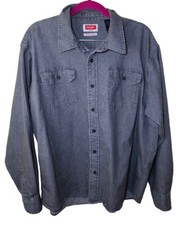 Wrangler flex for comfort long sleeve button up shirt size XL