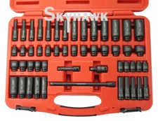 51pc 1/4" Dr SAE & Metric Deep & Shallow std Impact Socket Adapter Reducer Set 