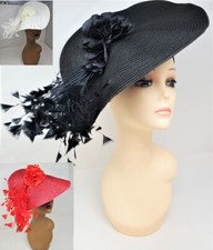 Straw Church Derby Cocktail Fascinator Hat Headband Kentucky Cocktail Party Bow