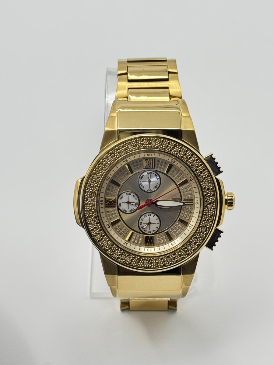 JBW Just Bling Saxon Roman Multifunction Diamond Watch Color 18k