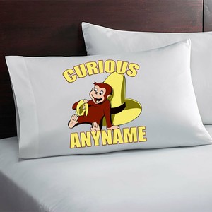 Curious George Personalized Custom Pillow Case Custom Made W Your