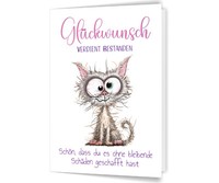 GlüCkwunschkarte Bestandene PrüFung – Abitur, Examen, Schulabschluss, Ausbildung
