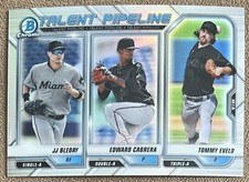 2021 Bowman Chrome Talent Pipeline Refractor #TP-MIA Cabrera/JJ Bleday/Eveld