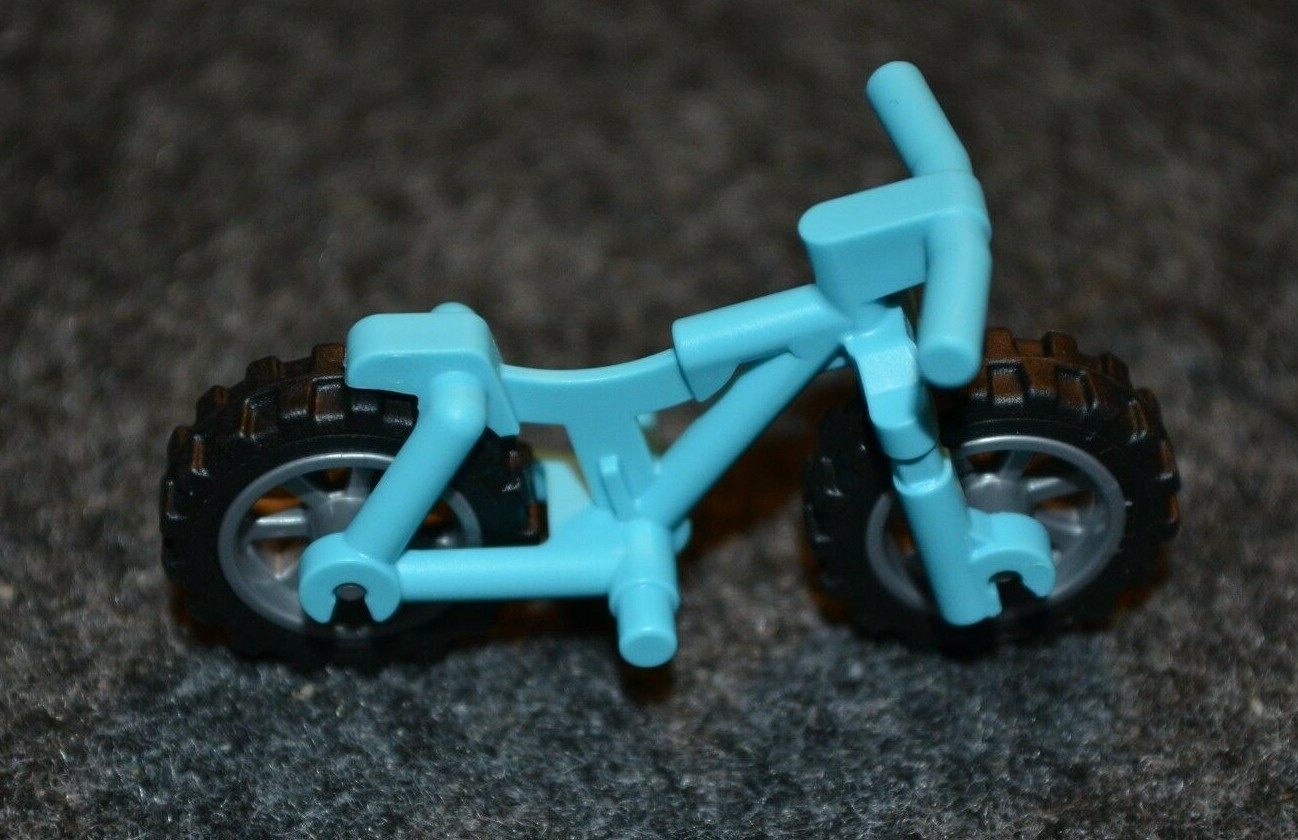 (1) Light Blue Mountain Bike w/ Large Tires ( Minifigure Accessory ) ~ NEW Lego