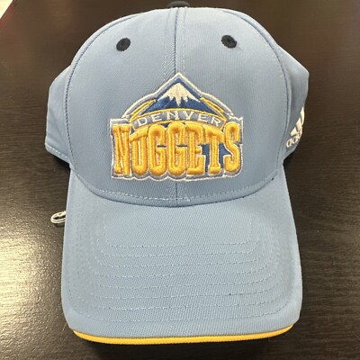 Denver Nuggets Hat Cap size L/XL Adidas Flex Stretch Fitted Blue NBA Basketball