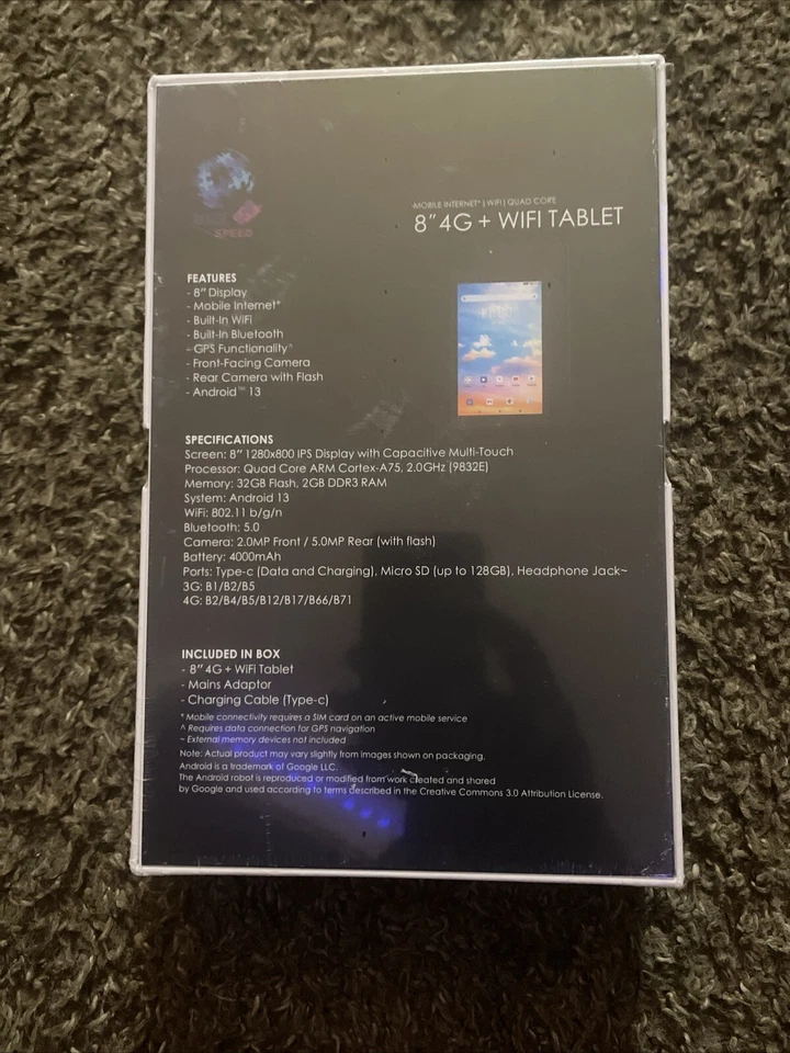 Планшет Android 8 дюймов 4G + WiFi планшет мобильный интернет | WiFi двойная камера - Изображение 4 из 4
