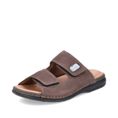 Rieker Men's Mules Sandals Shoes Leather Brown 25590