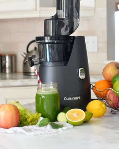 Exprimidor lento Cuisinart CSJ-300P1FR fácil de limpiar negro y gris - certificado restaurado - Imagen 5 de 5