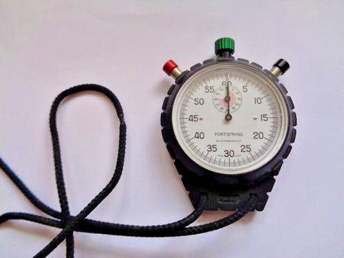 Vintage PORTSPRING Swiss Stop Watch MOD DEP INT BASE NORYL Used - Picture 2 of 14