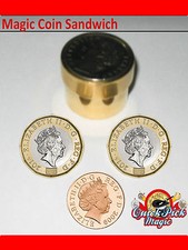 New Magic Copper Coin Sandwich £1 - 1p coin magic magnetic New Pound Magic Trick