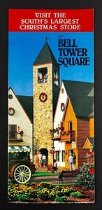 1980s Pigeon Forge TN Bell Tower Square Christmas Store Vintage Travel Brochure