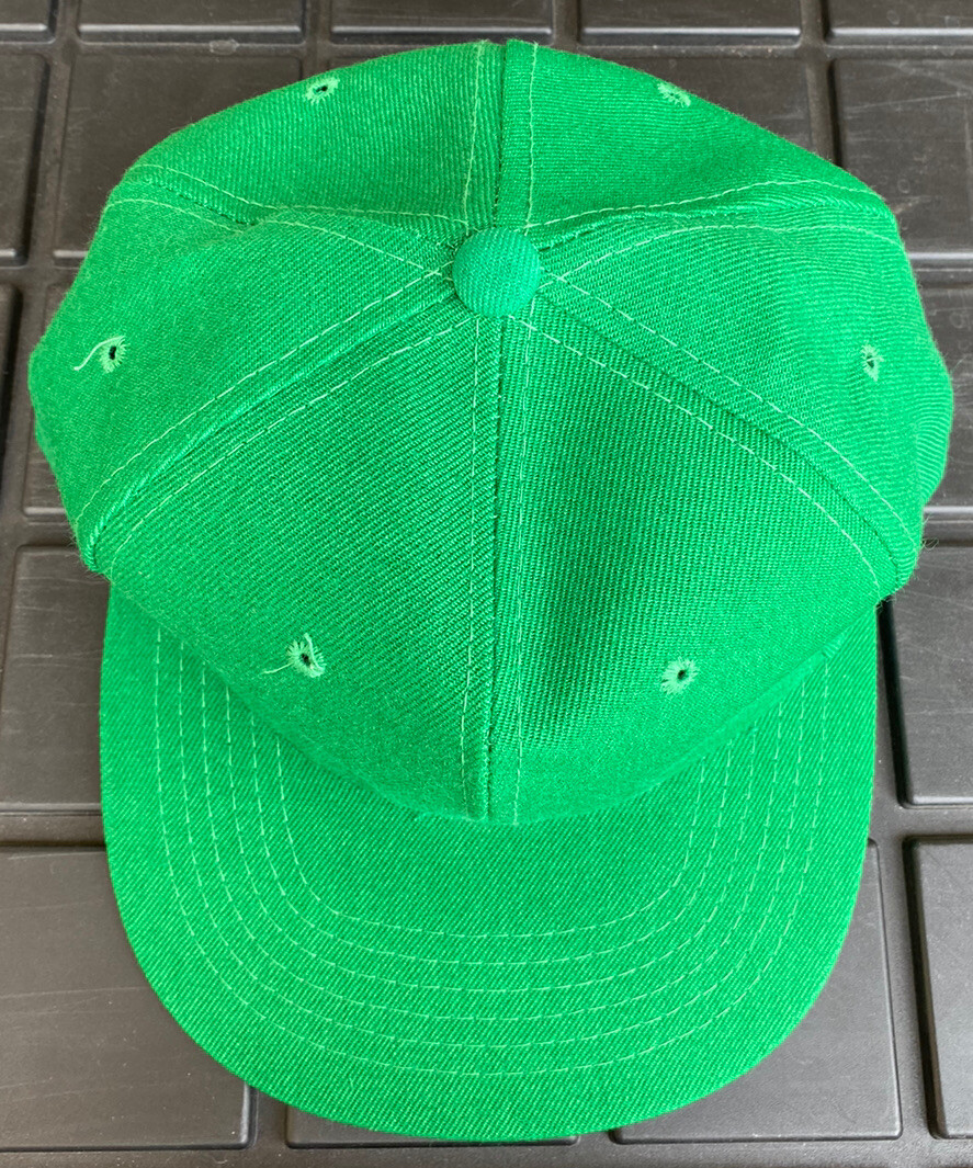 NWOT Vintage 80s 90s Solid Green Youngan Snapback Hat Cap Wool 