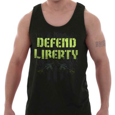 Cool Pro Guns Activist Defend Liberty Rifles Tank Top T Shirts Tees Men Women