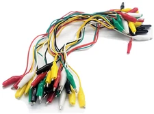 30pc Test Leads Set Alligator Crocodile Clip Wire 13" long  5 color