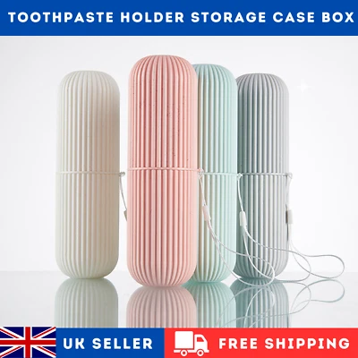 Travel Toothbrush Toothpaste Holder Case with Strap - A must have for Hygiene