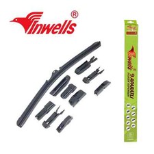 35 cm Universal Wiper Blades,InWells 9 Multi-Clip Banana Style Windscreen Wiper