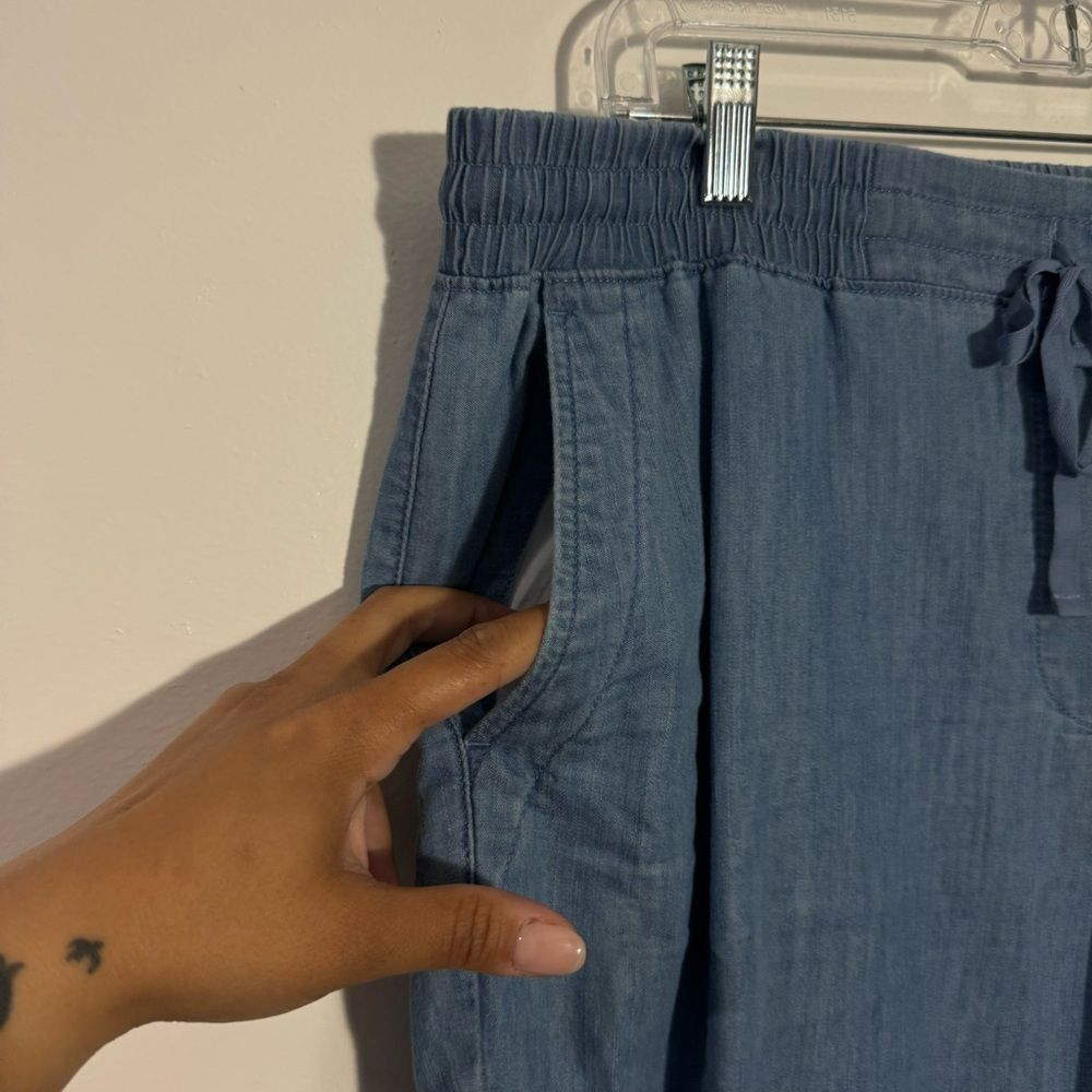 Talbots Drawstring Pull On Cuffed Pants Chambray … - image 7