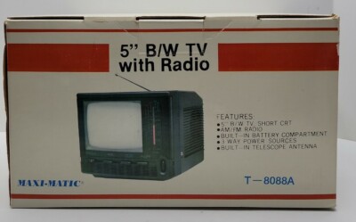 Maxi-Matic 5  B/W TV With Radio.
