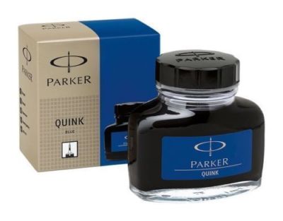 PARKER QUINK INK BOTTLE IN BLUE COLOR FOR FOUNTAIN PEN WITH FREE SHIPPING-30 ML