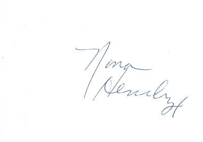 Nona Hendryx autograph signed 10x15 cm index card