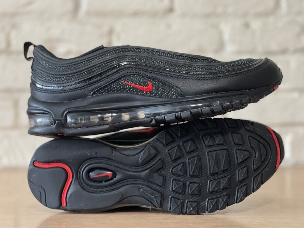 Nike Air Max 97 Black University Red Running Shoes Men Size 11 DV3486-001