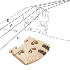Violinen E A Saite Ebenholz Einsatz Holz Violinbrücke für 4 4 Violine DIY