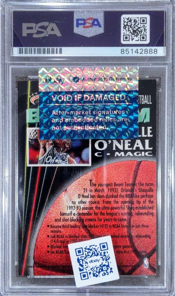 1992-93 Topps #362 Shaqulle O'Neal ROOKE RC MAGC PSA 7 MNT - Foto 7