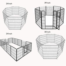 8-16panel 24  30"39" Metal Dog Cat Exercise Fence Playpen Kennel Durable Play