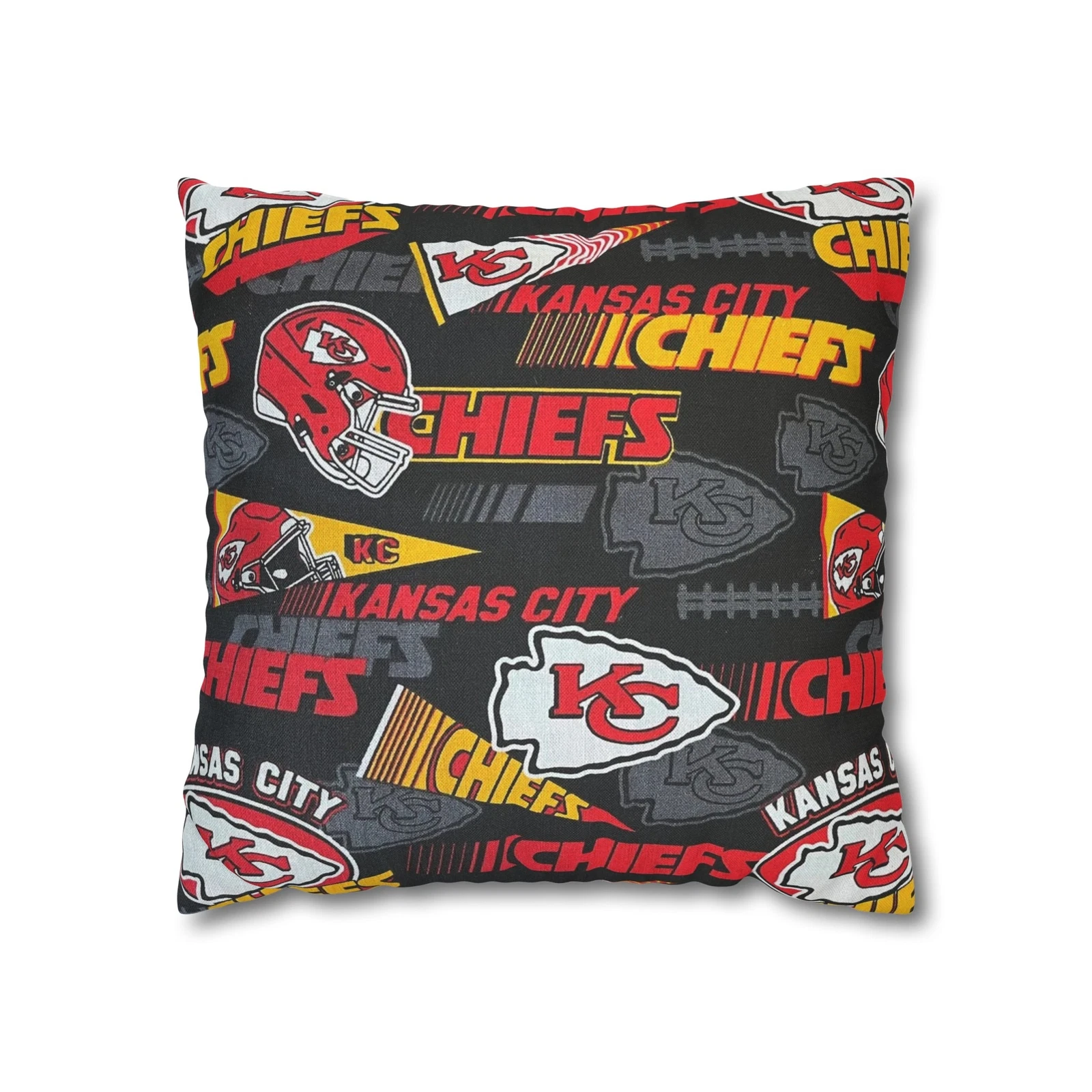 Kansas City Chiefs Spun Square Throw Pillow