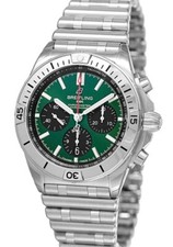 Breitling Chronomat B01 Tachymeter 42mm Green Dial Men's Watch AB0134101L2A1