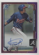 2015 Bowman Chrome Prospects Purple Refractor 238/250 Victor Reyes Auto 2x4