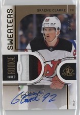 2024-25 SP Game Used Inked Rookie Sweaters 3/35 Graeme Clarke Patch Auto 0nr3