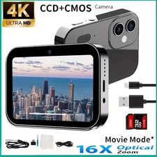 4K CCD Digital Camera 64MP Digital Flash Video Camera with Touch Screen 32G TF