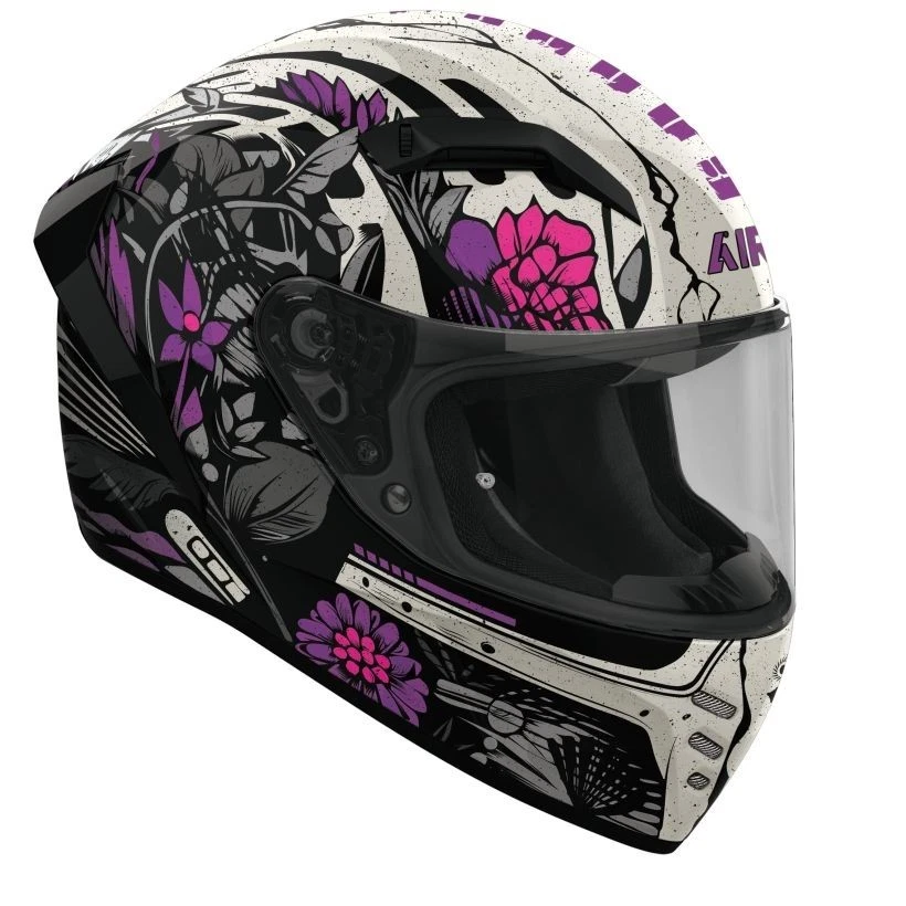 AIROH CASQUE CONNOR Bloom Flowers taille M road route roadster racing Fleurs - Photo 2/3