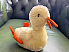 Steiff Chick Quacking Duck Stuffed Animal 50s Plush Duckling Mohair 60s I7