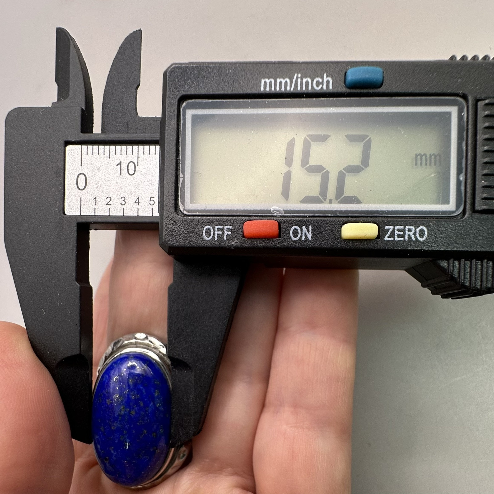 Lapis Lazuli Oval Ring Large Statement Hammered S… - image 9