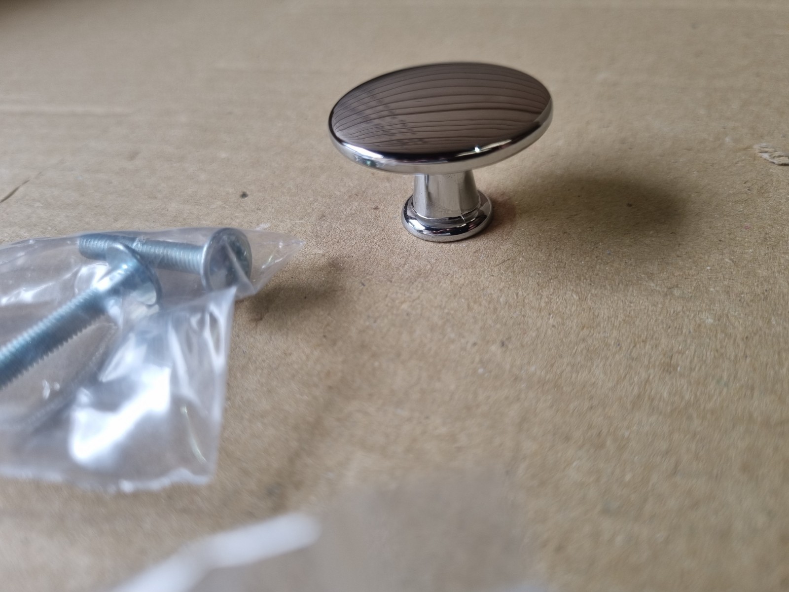100x Round Chrome KNOB HANDLE John Lewis IKEA Kitchen, Wardrobe,Cupboard JOB LOT