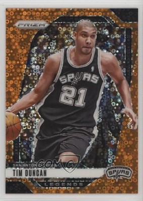 2024-25 Panini Prizm Legends Fast Break Orange 95/125 Tim Duncan #297 HOF hs9