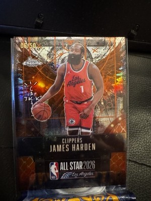 Topps Chrome James Harden cactus jack All Star 2026 Clippers Serial 6 /50