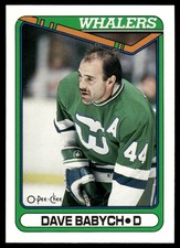 1990-91 O-Pee-Chee Dave Babych Hartford Whalers #328