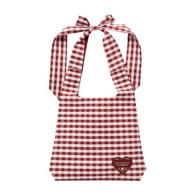 Barnes & Noble Valentine s Day Book Tote Bag NEW With Tags 2026 Red White Check