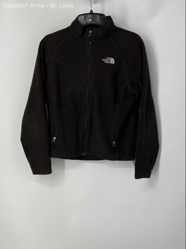 The North Face Womens Brown Long Sleeve Mock Neck Full-Zip Jacket Size L/XL