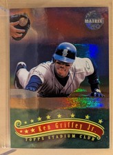 1997 Topps Stadium Club MATRIX #50 Ken Griffey Jr  HOF RARE HOLOFOIL PARALLEL