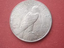 U S A 1922 PEACE DOLLAR HIGH GRADE COIN 90% SILVER.....