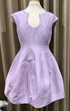 Halston Heritage Dress Lilac Faille Structured Tulip Dress M/L