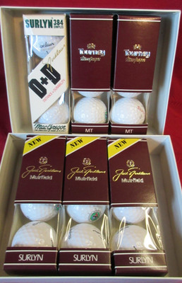 Vtg Golf Ball Lot MT Tourney MacGregor Surlyn Jack Nicklaus Murfield 6 Sleeves