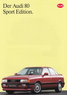 AUDI 80 SPORT EDITION B3 Youngtimer Prospekt Brochure B7