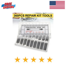 360pcs Watch PINS SPRING BARS Band Strap Link 8-25mm Repair Kit Stainless Steel